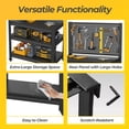 thumbnail image 6 of Heavy Duty 3000lbs Capacity Work Bench with Pegboard, Wheels & Adjustable Shelves, Garage Tool Cart, 6 of 6