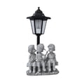 thumbnail image 4 of Estatua de jardín de luces solares, adorno de resina, manualidades decoración de la lámpara de jardín hexagonal coleccionable para el patio del patio, 4 of 8