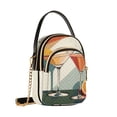 thumbnail image 7 of FORMRS Crossbody Bag for Women Quilted Travel Shoulder Cell Phone Purse with Chain Strap Handbag, Mid Century Orange Juice, 7 of 7