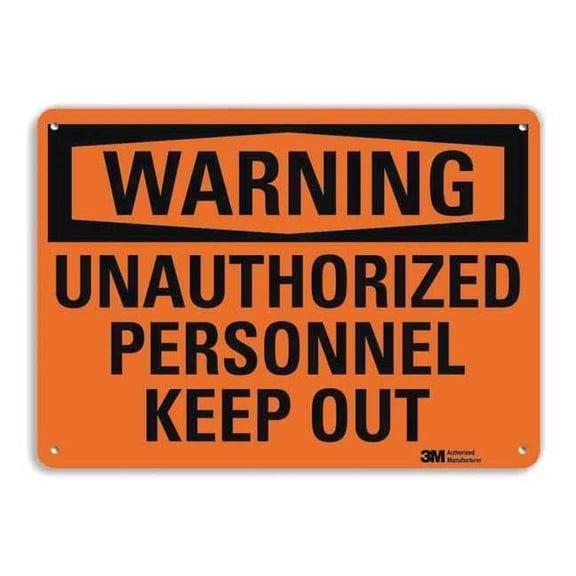 Lyle Admittance Sign,Keep Out,Black/Orange U6-1258-RA_10X7