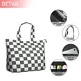 thumbnail image 2 of Gray and White Checkerboard Checkered Pattern Travel Tote Bags for Women Carry On,Large Weekender Bags for Women Travel,Multi Functional Duffle Bag for Work,Shopping,Sports, 2 of 5