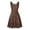 Yellow, variant on IROINNID A-Line Dress For Women Fashion Sleeveless Printed Skinny Dress Long Dress V-Neck Knee-Length Dress
