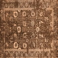 thumbnail image 1 of Ahgly Company Indoor Square Oriental Orange Industrial Area Rugs, 8' Square, 1 of 4