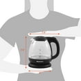 Elite Gourmet 1L Electric Glass Water Kettle, Black