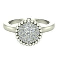thumbnail image 4 of Stacking Rings Bands Diamond Cluster Ring 0.21 Carat Total Weight 14K White Gold, 4 of 5