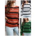thumbnail image 3 of Pull pour Femmes Col Rond Couleur Décontractée, 3 of 8