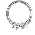 thumbnail image 5 of QQTDFG 16G Antler Stainless Steel Nose Ring Septum Piercing Cartilage Earring Jewelry-Leaf-8mm, 5 of 9