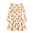 thumbnail image 5 of DISNIMO Capybara Dress Girls Heart Dress for Kids Girl Long Sleeve Dress Size 13-14 Girls Clothes Dresses Cute for Kids Girl Fall Dress Casual Teen Midi Dresses for Children Holiday Dress Girls, 5 of 6