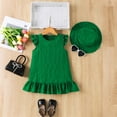 thumbnail image 1 of LOVZFMLL Robe à Manches Courtes Extensible pour Fille Robe de Récital d'École Sans Manches Col Rond, 1 of 9