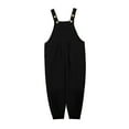 thumbnail image 3 of Girls Jumpsuits Overalls Black Rompers with Pockets Cute Summer Clothes Girls Outfit 9-10 Years Girls Fashion, 3 of 9