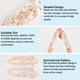thumbnail image 6 of 1 Set Polyester Long Paillette Embroidery Lace Gloves Fingerless Gloves for Wedding Bride Supplies Old Lace 275x90x3mm 2pcs/set, 6 of 6