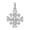 White, variant on 14k White Gold Solid Polished Jerusalem Religious Faith Cross Pendant Necklace 20x18mm Pendant for Women
