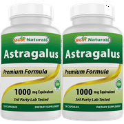 2 Pack Best Naturals Astragalus 1000 mg 120 Capsules