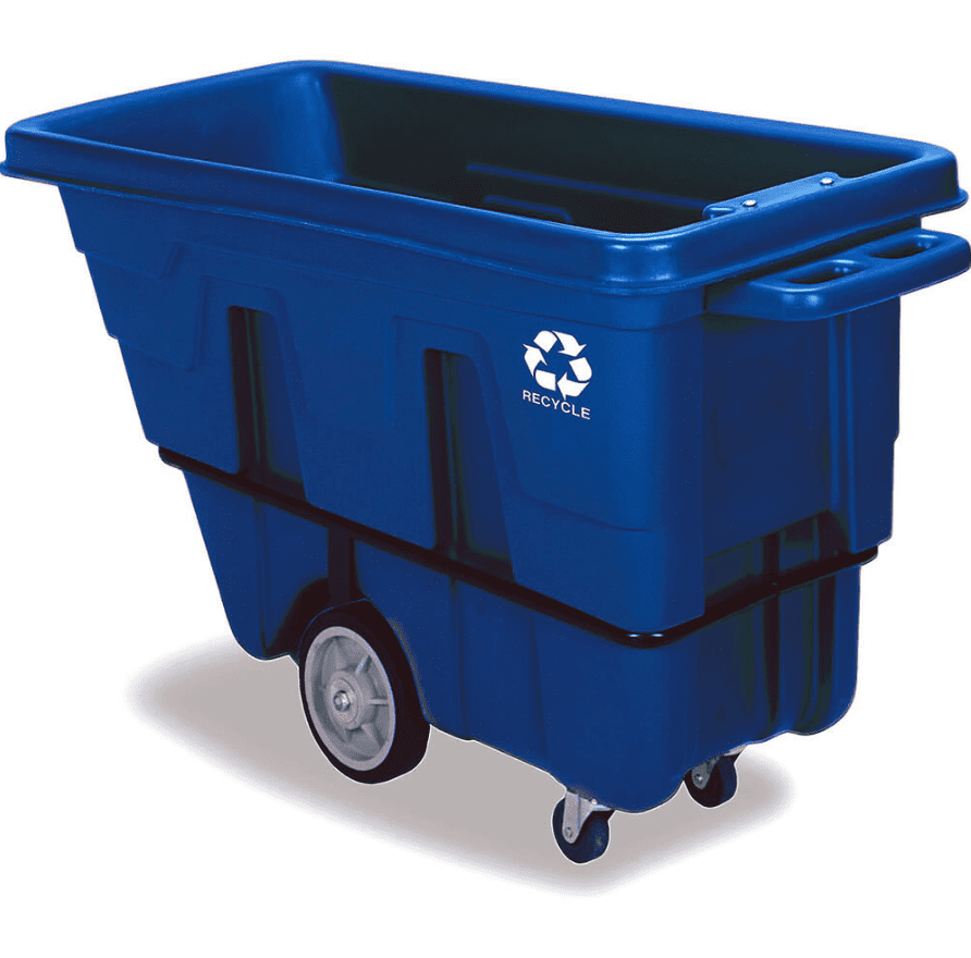 Continental Recycle Tilt Truck / Garbage Bin, 5/8 Cubic Yard, Blue