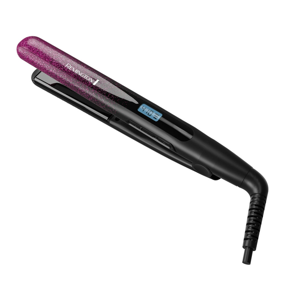 Remington Pro 1" Flat Iron with Ultimate Ceramic Technology, Hair Straightener, Pink Glitter