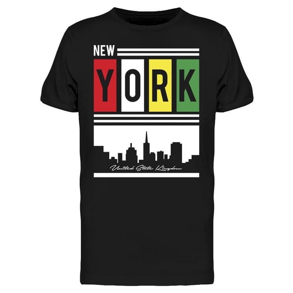Skyline N.Y.C. Rasta Colors T-Shirt Men -Image by Shutterstock, Male x-Large