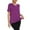 Purple, variant on yunLCZ Women Shirts Women's Summer V Neck Loose Short Sleeved Shirt With Slit Women's Cap Sleeve Tank Tops