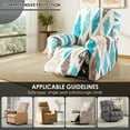 thumbnail image 2 of Dznils Printed Recliner Chair Cover Polyester Stretch Recliner Sofa Slipcover, Blue Geometric, 2 of 11