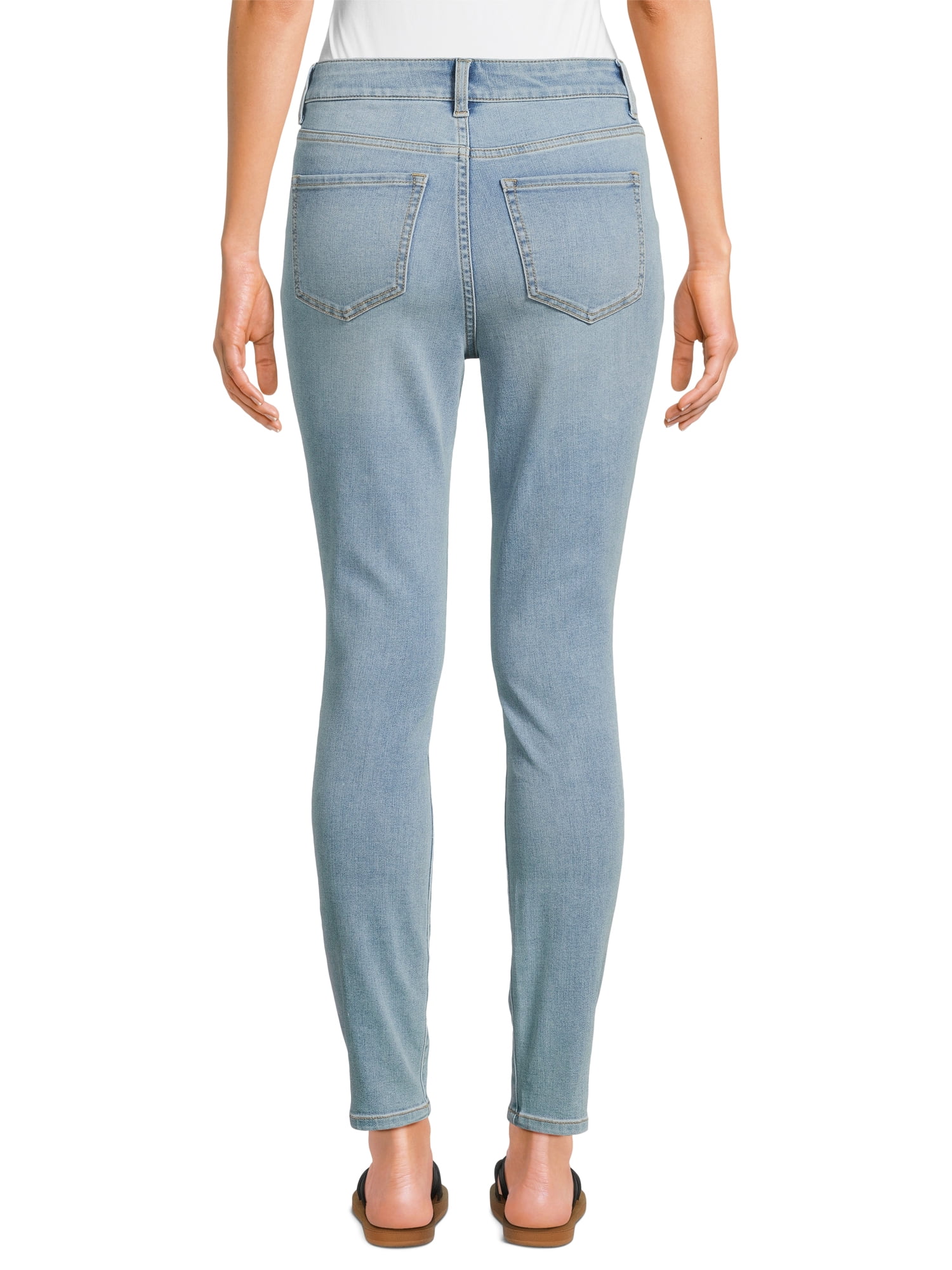 Time and Tru Women's High Rise Skinny Jeans, 27", 29” Inseams, Sizes 2-22