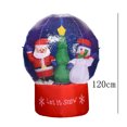 thumbnail image 3 of Tren navideño inflable con luces LED y decoraciones de pingüinos de Papá Noel para jardín, patio, interior y exterior, 3 of 5