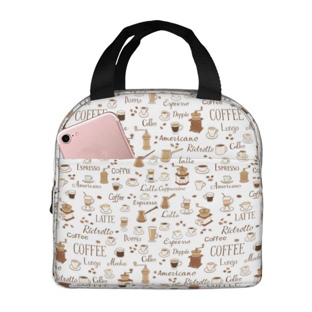 Easygdp Coffee Bolsa Térmica Premium - Tela Oxford Impermeable, Gran Capacidad, Bolsillo Frontal, Unisex para Trabajo, Escuela, Actividades al Aire Libre y Picnics