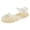 Gold, variant on Girls Crystal Jelly Sandals Closed Toe Flower Princess Summer Shoes with Non-Slip Soft Sole for Beach Casual Wear, Size Toddler-Little Kid
