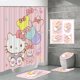 thumbnail image 1 of Fabricantes de fuentes de comercio electrónico transfronterizo Impresión digital 3D Cortina de ducha de baño de poliéster impermeable Hello Kitty Serie 3 fabricantes directos, 1 of 5