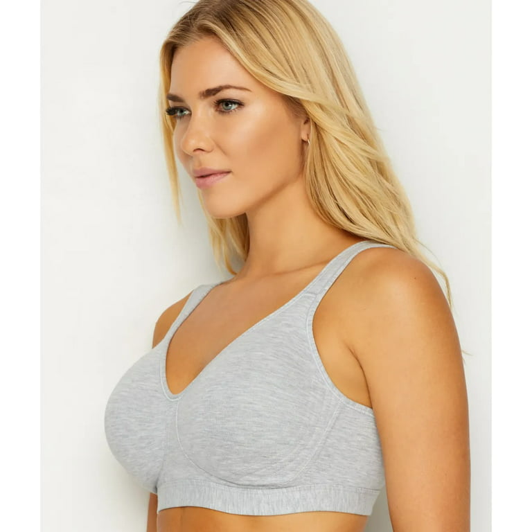 Women's Playtex US474C 18 Hour Ultimate Lift and Support Wirefree Bra (Grey  Heather 40DDD)