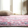 thumbnail image 6 of SAFAVIEH Vintage Serapi Zander Medallion Machine Washable Area Rug, Pink/Blue, 9' x 12', 6 of 12