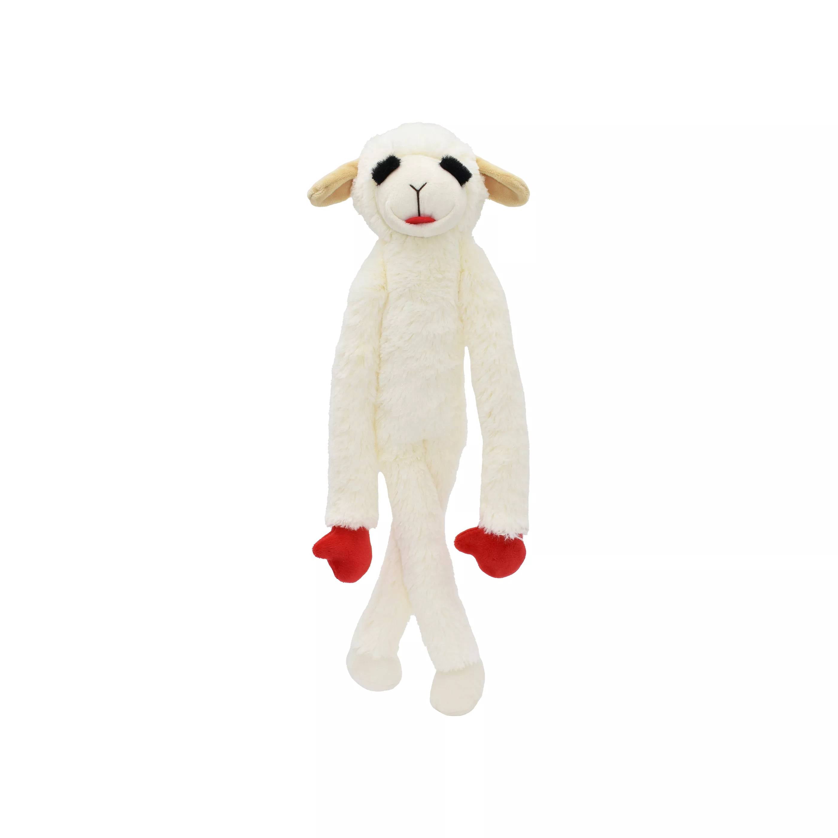 Multipet Plush Standing Floppy Lamb Chop Dog Toy with Squeaker