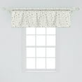 thumbnail image 2 of Ambesonne Animal Valance Pack of 2, Paw Prints Friendly Pets, 54"X18", White and Dark Eggshell, 2 of 4
