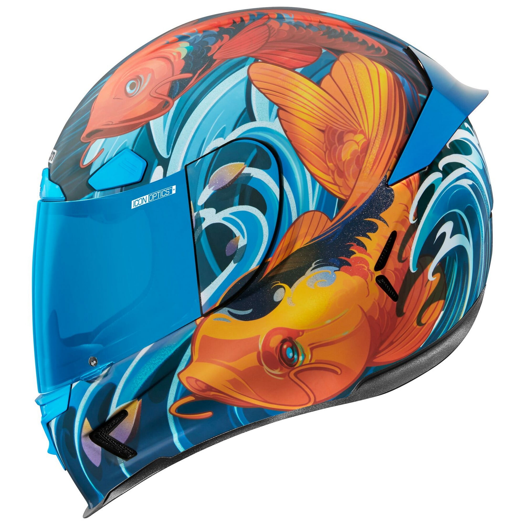Icon Airframe Pro Koi Motorcycle Helmet Blue XL - Walmart.com