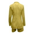 thumbnail image 6 of tklpehg Blazers for Women Casual Long Sleeve Lapel Business Blazers for Casual Outstanding Collar Slim Long Sleeve Office Suit Jacket Yellow M, 6 of 7