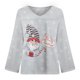 thumbnail image 3 of Camisas casuales de manga larga para mujer, suéter, túnica suelta, blusa con cuello en V y estampado de árbol de Navidad Fridja FKASFK1328, 3 of 4