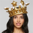 thumbnail image 3 of LEEYNEER 3PCS PVC Inflatable Crown Size Children‘s Crown Stage Prop Birthday Princess Hat Queen Head, 3 of 4