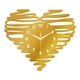 thumbnail image 1 of Reloj de pared con forma de corazón de 12 pulgadas, decoración artística, reloj analógico decorativo para colgar. Oro, 1 of 9