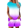 thumbnail image 3 of ibiyuan Womens 2 Piece Sets Stylish Women's Shorts Suit Set For Everyday Wear Comfortable Summer Fashion Versatile Sporty Outfit With Drawstring Design, 3 of 7