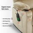 thumbnail image 2 of MCombo Large Dual Motor Power Lift Recliner Chair with Massage and Heat for Elderly Big and Tall People, Infinite Position, Home Button, Fabric 7680 (Beige, Large), 2 of 10