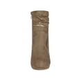 thumbnail image 6 of BLISSFUL STEP Women's Ankle Boots Faux Suede Chunky Heel Side Zipper Slouch Shaft Boots Taupe 9.5, 6 of 7
