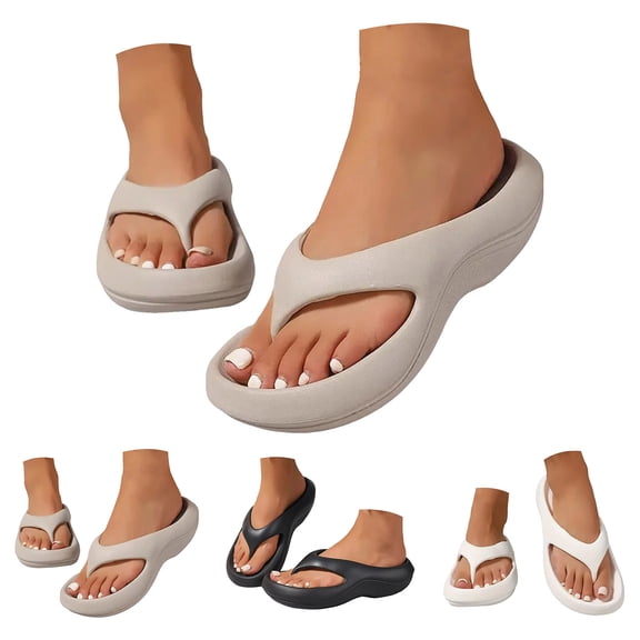 Modstep Mens Womens Recovery Sandals Arch Support Plantar Fasciitis Slides Orthopedic Slip on Summer Pool Beach Shoes Black size 7