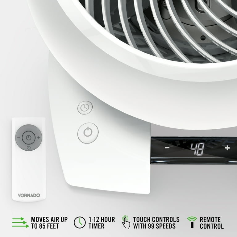Vornado 6303DC Smart Whole Room Air Circulator Fan with Remote, Variable  Speed Control, Energy Efficient, White - Walmart.com