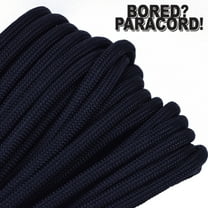 Bored Paracord Brand 550 lb Type III Paracord - Black 50 Feet