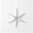 thumbnail image 2 of Snowflake Beads Christmas Ornaments for Tree Wreath Mantel Fireplace Home Holiday Party Hanging Decor, 5.9in Plastic Metal Pendant for Winter Window Garland Festive Decor, Christmas Wreath, Silver, 2 of 6