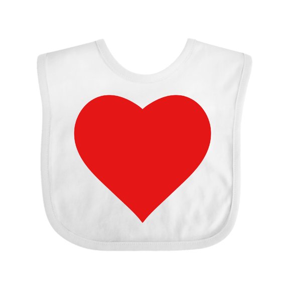 Inktastic Red Heart Boys or Girls Baby Bib