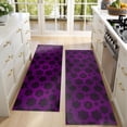 thumbnail image 4 of Kitchen Rugs Sets Of 2,Purple Gothic Floral Pattern Anti Fatigue Kitchen Mat Rugs Non Slip Washable,Decorative Kitchen Floor Mats for Kitchen,Sink,Laundry,17"X47", 4 of 5
