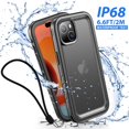 thumbnail image 3 of REJODA-for iPhone 15 Waterproof Case - Compatible with iPhone 15(6.1", 2023), 360 Full Body Protection with Lens & Screen Protector [IP68 Waterproof][Military-Grade Shockproof/Dustproof], Black, 3 of 4