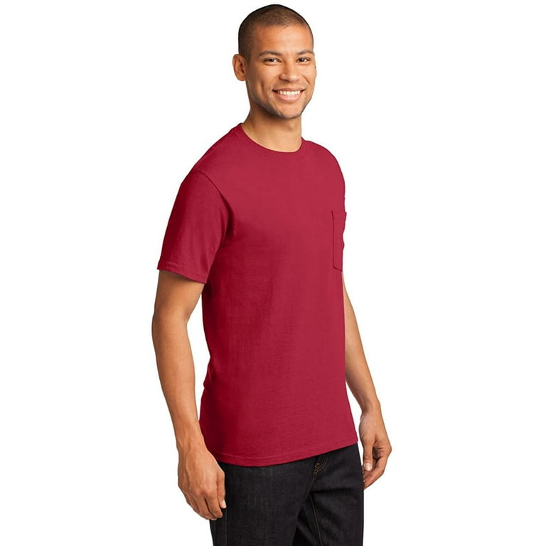 Pocket Crew Neck T-Shirts for Big Men 3XL-8XL