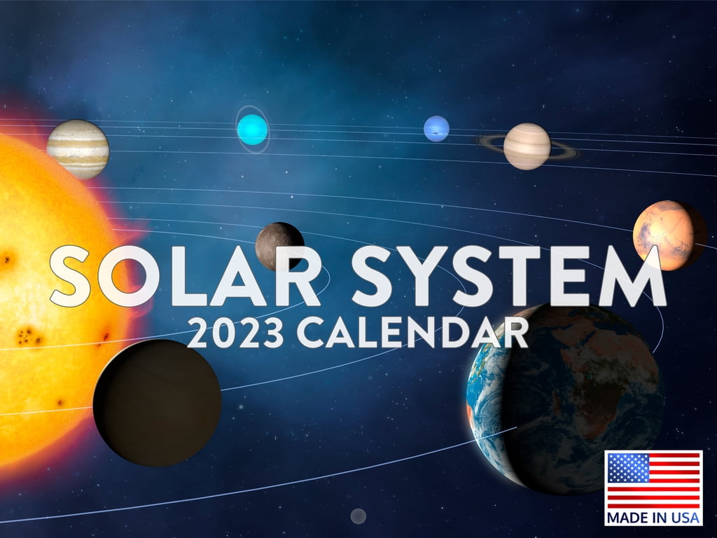 Solar System Calendar 2023 Monthly Wall Hanging Calendars Astronomy