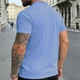 thumbnail image 4 of Tops para hombre, blusas y camisas de cuello redondo y manga corta para hombre, camisetas deportivas de secado rápido de color liso, de moda, de manga corta, ajustadas, informales., 4 of 5