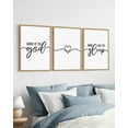 thumbnail image 2 of Set of 3 Framed Sweet Dreams Sign Wall Decor 11x14in3pcs Natural Above Bed Rustic Farmhouse Plaque for Master Room Guest Room Bedroom Wall Art, 2 of 6